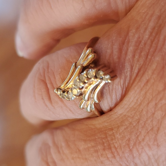 10 Kt diamond cluster ring - Picture 5 of 5